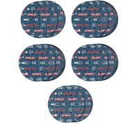 Bosch 55x EXPERT O780 Foil Sanding Disc Set, 150 mm, 55 pcs (for Hardwood, Paint on wood, Ø 150 mm, Grit 5 x 60, 15 x 80, 15 x 120, 15 x 180, 5 x 240, Professional Accessory Random Orbital Sander)