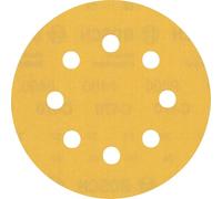 Bosch 5x EXPERT C470 Sandpaper with 8 holes | for Paint on wood, Hardwood, Grit 400, Professional Accessory Random Orbital Sander, Orbital Sander