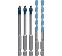 Bosch 5X Expert HEX-9 Hard Ceramic and Multi Construction Drill Bit Set (for Hard Ceramic Tiles, Soft Ceramic Tiles, Ø 6 mm, Professional Accessory Impact Drill/Driver, Drill Drivers)
