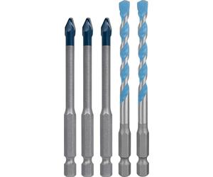 Bosch 5x EXPERT HEX-9 Hard Ceramic and Multi Construction Drill Bit Set | for Hard Ceramic Tiles, Soft Ceramic Tiles, Ø 6 mm, Professional Accessory Impact Drill/Driver, Drill Drivers