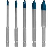 Bosch 5x EXPERT HEX-9 Hard Ceramic Drill Bit Set (for Hard tiles, Soft tiles, Ø 4-10 mm, Professional Accessory Impact Drill/Driver, Rotary Drill/Drivers)