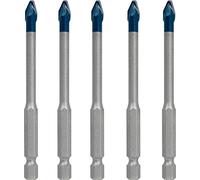 Bosch 5x EXPERT HEX-9 Hard Ceramic Drill Bit Set (for Hard tiles, Soft tiles, Ø 6 mm, Professional Accessory Impact Drill/Driver, Rotary Drill/Drivers)