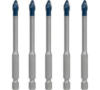 Bosch 5X Expert HEX-9 HardCeramic Drill Bit Set (for Hard Ceramic Tiles, Soft Ceramic Tiles, Ø 6,0, 6,0, 6,0, 6,0, 6,0 mm, Professional Accessory Impact Drill/Driver, Drill Drivers)