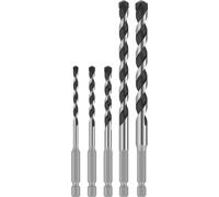 Bosch 5X PRO HEX-5 Drill Bit Set (for Hard Stone, Concrete, Ø 4,0, 5,0, 6,0, 8,0, 10,0 mm, Professional Accessory Impact Drill/Driver, Drill Drivers)