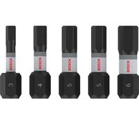 Bosch 5X PRO Hex Impact Bit | Length 25, 25, 25, 25 mm, Professional Accessory Screwdriver, Drill Drivers