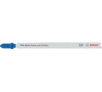 Bosch 5x PRO Metal Pipes and Profiles T321BF Jigsaw Blade (for Metal pipes and profiles, Steel sheets, Length 132 mm, Professional Accessory Jigsaw)