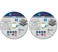 Bosch 5x PRO Stainess Steel and Metal Speed Thin Cutting Disc for Mini Angle Grinder and Bore 10 mm (for Steel, Stainless steel, Ø 76 mm, Professional Accessory Mini Angle Grinder) (Pack of 2)