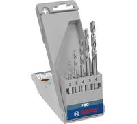 Bosch 5x PRO Wood HSS Hex Brad Point Drill Bit Set (for Softwood, Hardwood, Ø 2,0, 3,0, 4,0, 5,0, 6,0 mm, Professional Accessory Rotary Drill/Drivers)