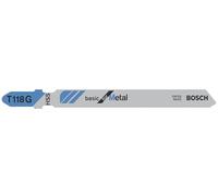 Bosch 5x T 118 G Basic for Metal Jigsaw Blades | for Steel sheets, Steel sheets, Length 92 mm, Professional Accessory Jigsaw