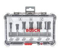 Bosch 6-Piece 1/4" Straight Router Bit Set 2607017467 Milling Cutter