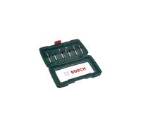 Bosch 6-Piece Hard Metal Router Bit Set (for Wood, Shank ? 8 mm, Accessory Routers)
