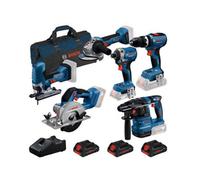 Bosch 6 Piece Professional 18V Combo Kit With 3 X Procore 4.0Ah Batteries, Gal 18V-40 Charger And Tool Bag