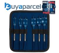 Bosch 6 Piece Self Cut Speed Flat Wood Drill Bit Hex Shank 13 - 25mm Blue Bits