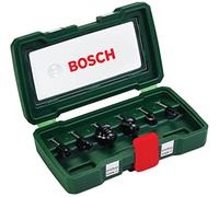 Bosch 6-Piece Tungsten Carbide Router Bit Set (for Wood, Shank Ø 1/4", Accessory Routers)