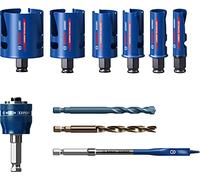Bosch 6X Expert Construction Material Hole Saw Set (for Softwood, Chipboard, Ø 20-64 mm, Professional Accessory Rotary Drill/Drivers)