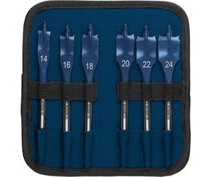 Bosch 6x EXPERT Self Cut Speed Spade Drill Bit Set | for Softwood, Particleboard, Ø 14,00, 16,00, 18,00, 20,00, 22,00, 24,00 mm, Professional Accessory Drill Driver