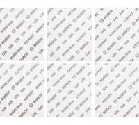Bosch 6x EXPERT W480 Web 1/4 Hand Sanding Sheet Set (for Hardwood, Paint on wood, Ø 115x140 mm, Grit 2x120, 2x180, 1 x 240, 1 x 320, Professional Accessory Hand Sanding)