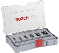 Bosch 6x PRO Router Bit Straight Set, 6 pcs | for Softwood, Hardwood, Ø 6, 8, 10, 12, 16, 20 mm, Professional Accessory Plunge Routers, Trim Router