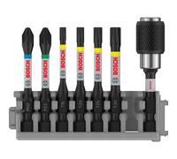Bosch Professional Impact Power Bit Insert Pack - 50mm Ph2, Pz2, T20-T30 With Bitholder Quick Release Pick & Clic