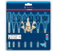 Bosch 7x EXPERT Self Cut Speed Spade Drill Bit Set (for Softwood, Particleboard, Ø 16-32 mm, Professional Accessory Rotary Drill/Drivers)