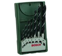 Bosch 7pc. Mini-X-Line Brad Point Wood Drill Bit Set (for Soft- and Hardwood, Ø 3-10 mm, Accessories Drill Driver and Drill Stand)
