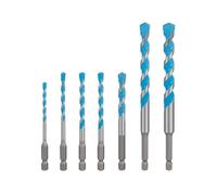 Bosch 7X Expert HEX-9 Multi Construction Drill Bit Set (for Concrete, Soft Ceramic Tiles, Ø 4,0, 5,0, 6,0, 6,0, 8,0, 10,0, 12,0 mm, Professional Accessory Impact Drill/Driver, Drill Drivers)
