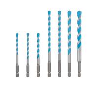 Bosch 7X Expert HEX-9 Multi Construction Drill Bit Set (for Concrete, Soft Ceramic Tiles, Ø 5,0, 5,5, 6,0, 6,0, 7,0, 8,0, 10,0 mm, Professional Accessory Impact Drill/Driver, Drill Drivers)