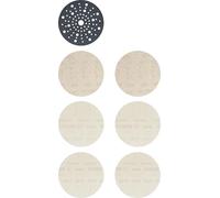 Bosch 7x EXPERT M480 Starter Kits (for Paint on wood, Hardwood, Ø 150 mm, Grit 2x80, 2x120, 2x180, Professional Accessory Random Orbital Sander, Orbital Sander)