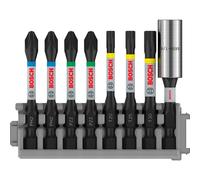 Bosch 8X PRO Impact Set with Standard Bitholder and Pick and Click Index (170 x 120 mm, Professional Accessory Screwdriver, Screwdriver)