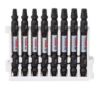 Bosch Accessories 8pcs. Double Screwdriver Bit Set Torx (Impact Control, 8 x T15-T20 Bits, Length 65mm, Pick and Click, Accessory Impact Drill)