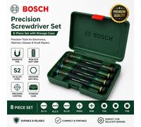 Bosch 8 Piece Precision Screwdriver Set Magnetic CR-V Repair Tool Kit Electronic