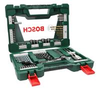 Bosch 83 pcs. Titanium Drill and Screwdriver Bit Set V-Line (with LED Torch and Adjustable Spanner, for Wood, Masonry and Metal, Accessories Drills