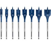 Bosch Expert Spade Drill Bit Set 8-Piece Self Cut Speed for Softwood & Particleboard Ø12–32 mm