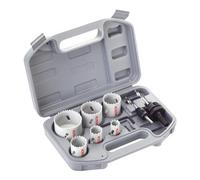 Bosch 9 pc. Hole Saw Set HSS Bi-Metal for Electricians (Metal, Wood, Ø 20-68 mm, Accessories Rotary Impact Drill)