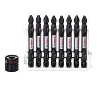 Bosch Professional Impact Double Ended Bit Pack 65mm, 8xPH2-PZ2 + Magnetic Sleev