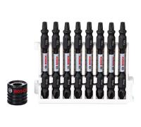 Bosch 9 Piece Impact Double Ended PH2 / T20 Screwdriver Bit Set and Magnetic Sleeve