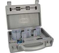 Bosch 9 x PRO Multi Material Power Change Plus Hole Saw Set - Blow Mould Case (for Softwood, Drywall, Diameter 22, 29, 35, 44, 51, 64 mm, Professional Accessories Drill/Screwdriver)