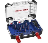 Bosch 9X Expert Multi Material PC Plus Universal Hole Saw Set (for Wood with Metal, Brick, Ø 22, 25, 35, 40, 51, 68 mm, Professional Accessory Drill Driver)