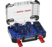 Bosch 9X Expert Multi Material PC Plus Universal Hole Saw Set (for Wood with Metal, Brick, Ø 22, 25, 35, 51, 60, 68 mm, Professional Accessory Drill Driver)