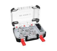 Bosch 9X PRO Multi Material Power Change Plus Hole Saw Set - Transparent Case (for Softwood, Drywall, Ø 22, 29, 35, 44, 51, 65 mm, Professional Accessory Rotary Drill/Drivers)