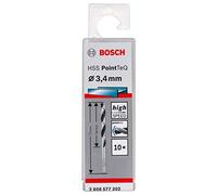 Bosch Accessories 10-piece PointTeQ HSS Twist Drill Bit (for Metal, 3.4 x 39 x 70 mm, Drill Driver Accessories)