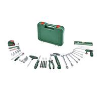 Bosch Advanced Hand Tool Set 64-Piece (Versatile DIY Kit; High-Quality Materials; Ergonomic Tools; Pliers, Wrenches, Screwdrivers, Ratchet, Measuring Tools, Saw, Hammer and More)