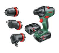 Bosch AdvancedDrill 18 Classic Green Drill/Driver with 2 x 2.5Ah Batteries, Charger & 3 Attachments