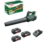 Bosch ADVANCEDLEAFBLOWER 36V-750 Brushless Garden Leaf Blower 3 x 4ah Li-ion Battery Charger