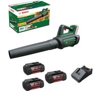 Bosch ADVANCEDLEAFBLOWER 36V-750 Brushless Garden Leaf Blower 3 x 6ah Li-ion Battery Charger