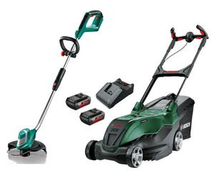 Bosch Advancedrotak 36V-40-650 36V Cordless Lawn Mower 40Cm 2X 2.0Ah & Trimmer