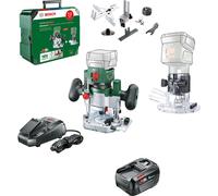 Bosch ADVANCEDTRIMROUTER 18V-8 P4A 18v Cordless Trim Router with Plunge Attachment 1 x 6ah Li-ion Charger Case