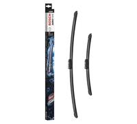 Bosch Aerotwin A432S - Front Windscreen Wipers - Set of 2 Replacement Blades - Comes with Pre-assembled Adapter - 2 Blades, 650 mm / 380 mm