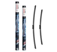 Bosch Aerotwin eA 638 S Front Windscreen Wipers, 2 Blades, 650 mm / 530 mm | Replacement Blades with Pre-assembled Adapter - Comes in Slim, Space-saving Packaging - Only for left-hand drive (EU)