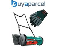 Bosch AHM 38G Manual Hand Push Garden Lawn Mower Grass Cutter AHM38G & Gloves